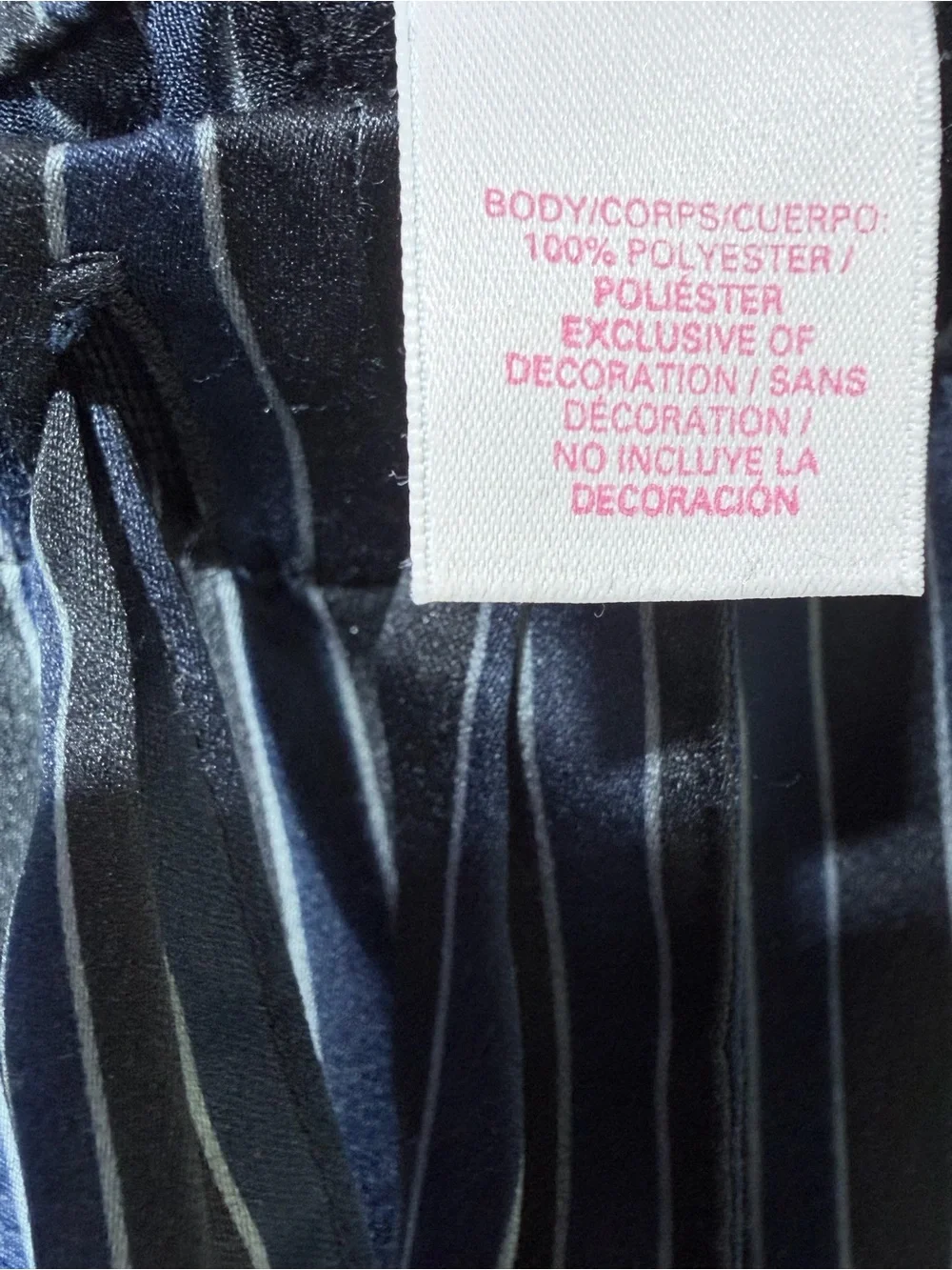 Victoria’s Secret Black Pinstripe Satin Pajama SET | Button Front | Size M